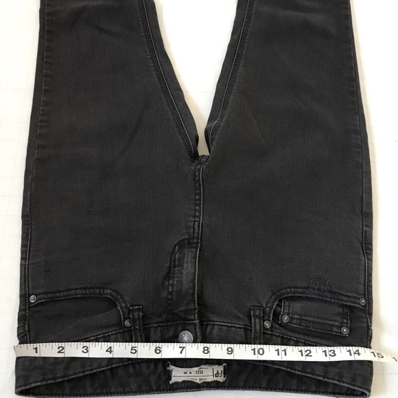 Free People Mid Rise Washed Black Stretch Skinny Jeans Size 26 - Picture 5 of 12